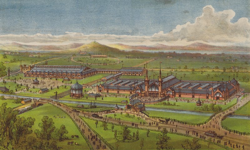 अंतर्राष्ट्रीय प्रदर्शनी, एडिनबर्ग, 1890, गुरुवार, 1 मई को एचआरएच द ड्यूक ऑफ एडिनबर्ग, के.जी. द्वारा अंग्रेजी स्कूल
