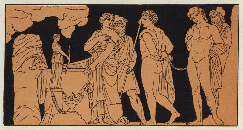 Orestes और Pylades Iphigenia में लाया गया द्वारा अंग्रेजी स्कूल