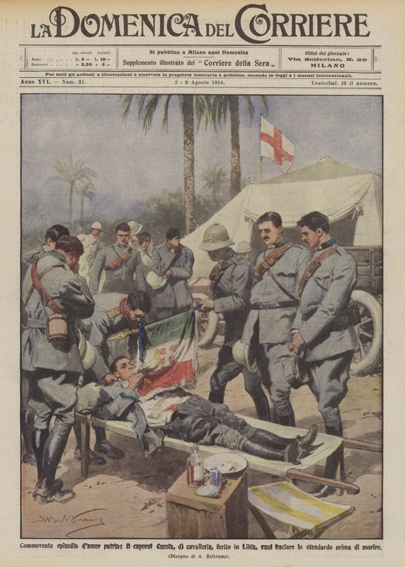 लीबिया में घायल कैवोरर कैटरर, कैपरी कैरोला, कैवलरी का, चुंबन करना चाहता है द्वारा अचिल बेल्ट्रैम