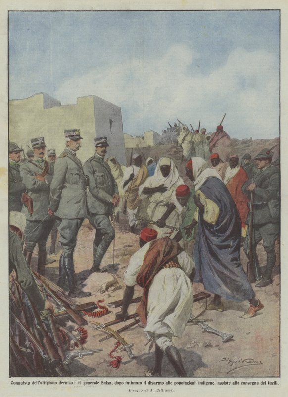 डर्निश पठार की जीत, जनरल सालसा, आबादी को निरस्त्रीकरण का आदेश देने के बाद द्वारा अचिल बेल्ट्रैम