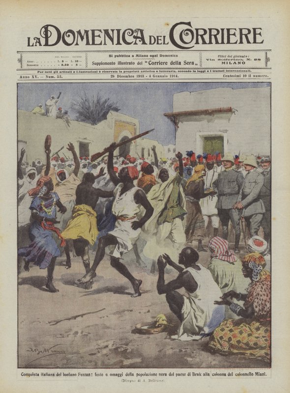 दूर फेज़ान की इतालवी विजय, पार्टियां और ब्रैक देश की काली आबादी की श्रद्धांजलि द्वारा अचिल बेल्ट्रैम