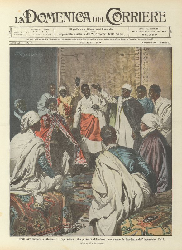 Abyssinia में गंभीर घटनाओं, scioan प्रमुखों, Abuna की उपस्थिति में, पतन की घोषणा द्वारा अचिल बेल्ट्रैम