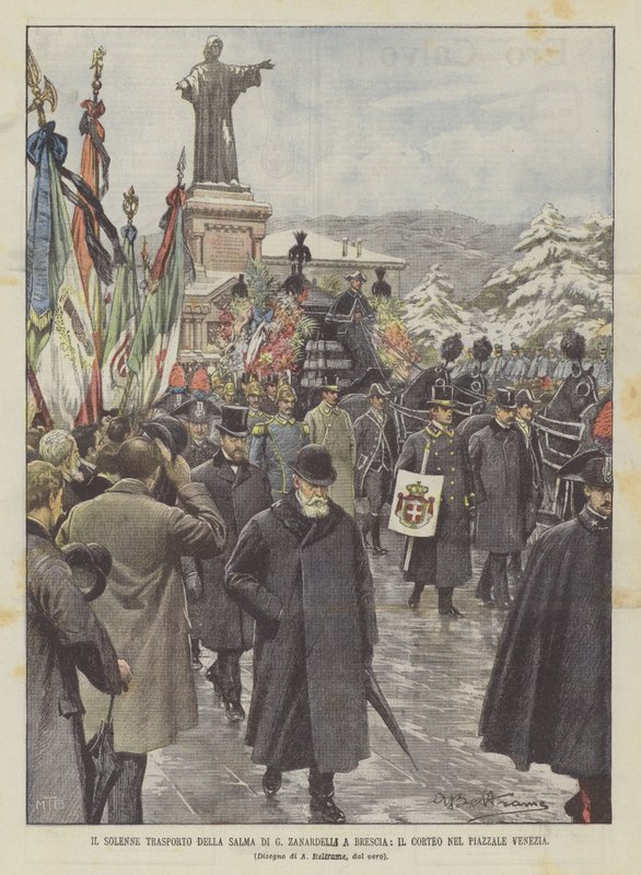 G Zardardelli In Brescia, Piazzale वेनेज़िया में Il Corteo द्वारा सलमा का Solemn परिवहन द्वारा अचिल बेल्ट्रैम