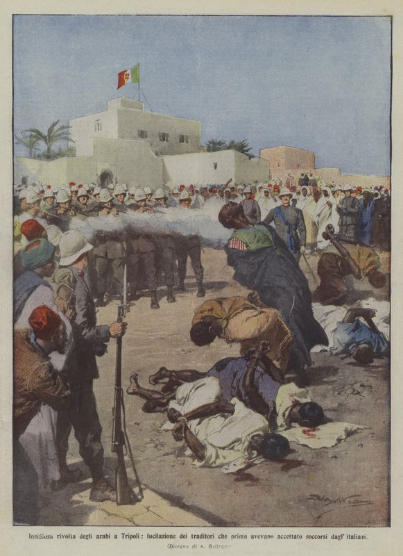 त्रिपोली में विद्रोही अरब विद्रोह, गद्दारों की शूटिंग जो पहले स्वीकार किए गए थे द्वारा अचिल बेल्ट्रैम