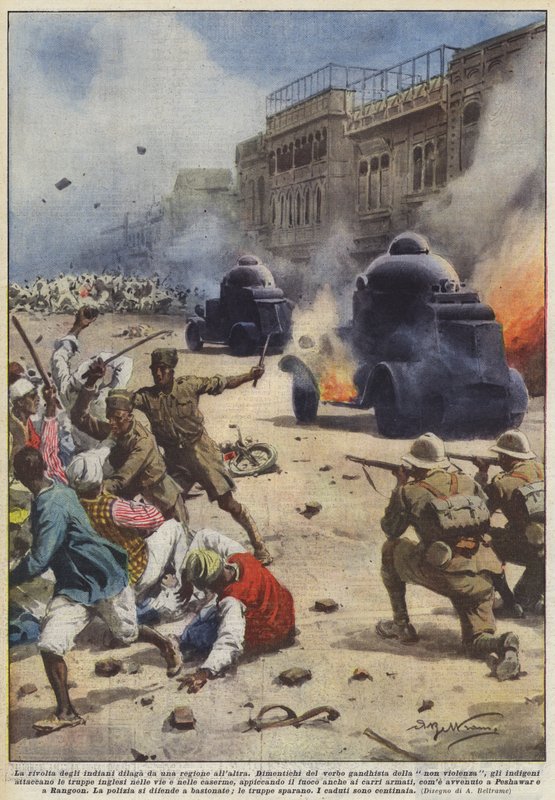 भारतीयों का विद्रोह एक क्षेत्र से दूसरे क्षेत्र में फैल रहा है द्वारा अचिल बेल्ट्रैम