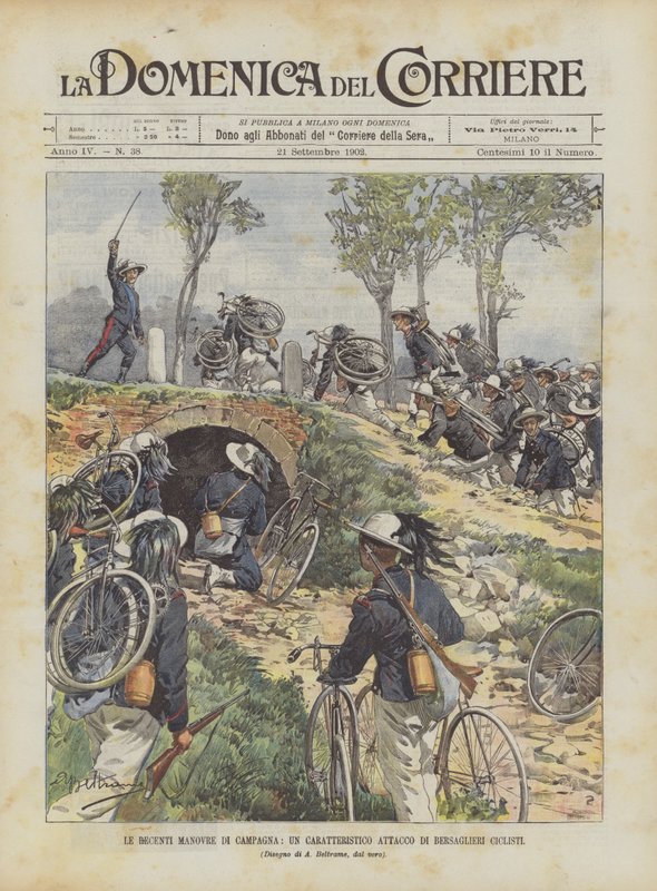 हाल ही में देश के युद्धाभ्यास, Bersaglieri Ciclisti की एक विशेषता पर हमला द्वारा अचिल बेल्ट्रैम