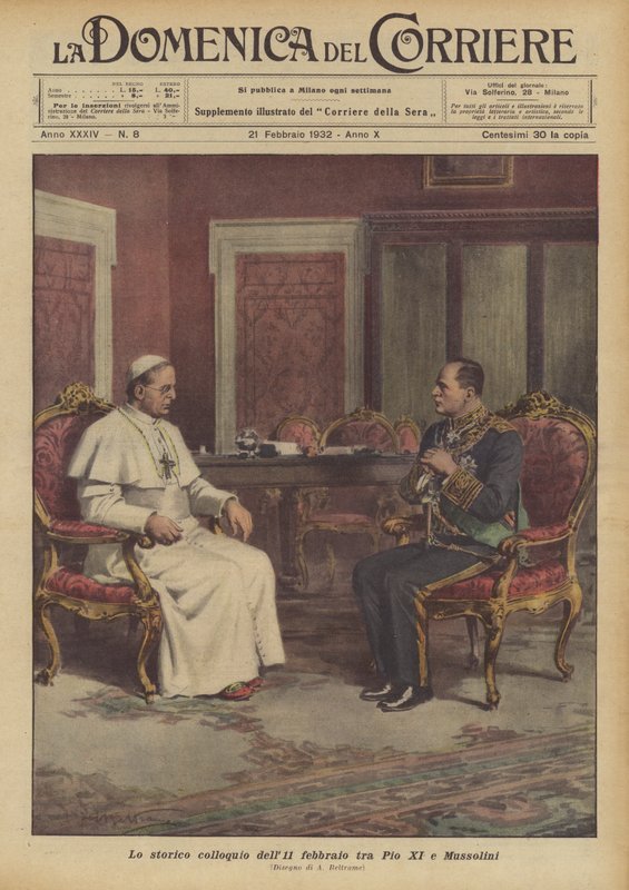 Pius XI और मुसोलिनी के बीच 11 फरवरी की ऐतिहासिक बातचीत द्वारा अचिल बेल्ट्रैम