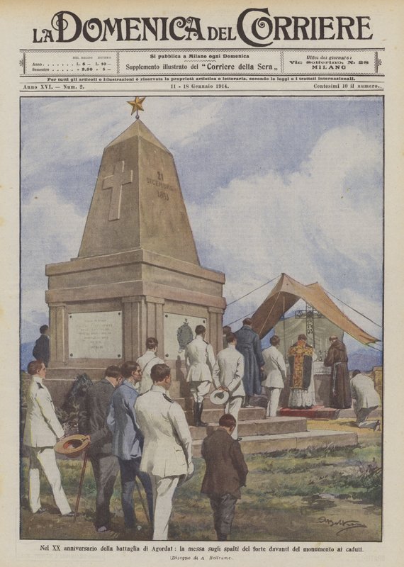 एजोर्डट की 20 वीं वर्षगांठ पर, स्मारक से पहले किले की छतों पर द्रव्यमान गिर गया द्वारा अचिल बेल्ट्रैम