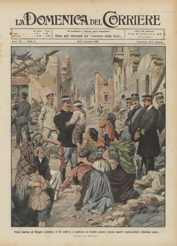 रेजियो कैलाब्रिया के मरीना में, राजा एक बच्चे की परवरिश और आराम करता है, जबकि कुछ घुटने टेकने वाली माँ से मदद मांगते हैं द्वारा अचिल बेल्ट्रैम