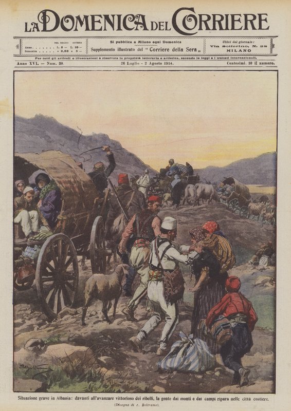 अल्बानिया में गंभीर स्थिति, विद्रोहियों की विजयी वकालत के सामने, पहाड़ों से और लोगों से द्वारा अचिल बेल्ट्रैम