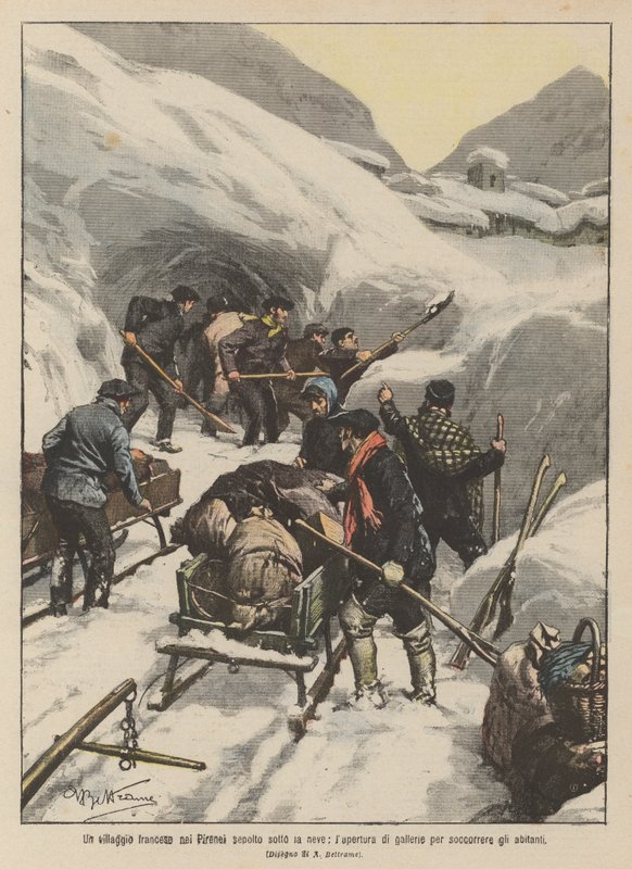 Pyrenees में एक फ्रांसीसी गांव, बर्फ के नीचे दब गया, निवासियों को बचाने के लिए सुरंगों का उद्घाटन द्वारा अचिल बेल्ट्रैम