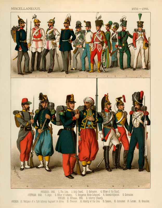 विविध वेशभूषा 1834-1864 द्वारा अल्बर्ट क्रेश्चमर