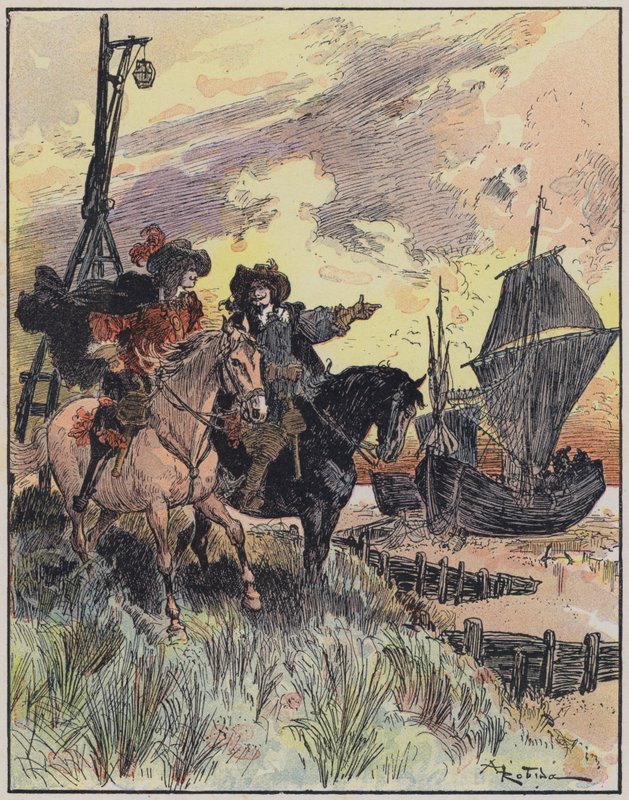 Le Capitaine Bellormeau के लिए चित्रण और ए रोबिडा द्वारा सचित्र (रंग लिथो) द्वारा अल्बर्ट रोबिडा