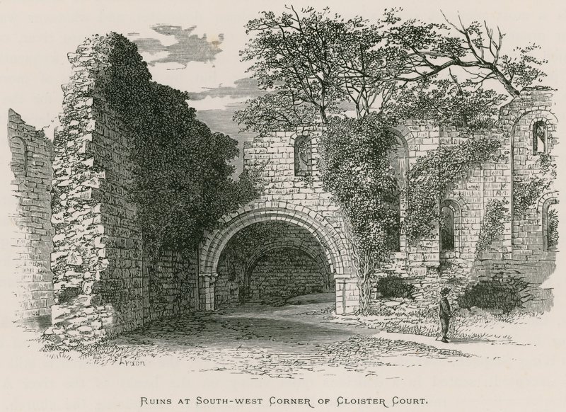 Kirkstall अभय, दक्षिण-पश्चिम कॉर्नर ऑफ़ क्लिस्टर कोर्ट में खंडहर द्वारा अलेक्जेंडर फ्रांसिस लिडॉन