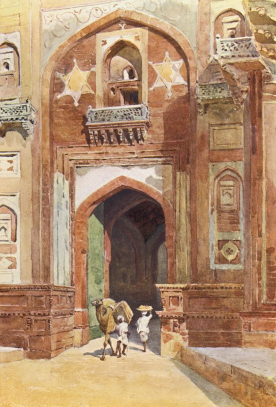आगरा का किला, दिल्ली गेट के अंदर (कलर लिथो) द्वारा अलेक्जेंडर हेनरी हल्लम मरे