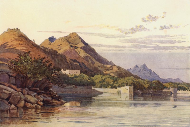 The Ana Sagar, Ajmere (colour litho) द्वारा अलेक्जेंडर हेनरी हल्लम मरे