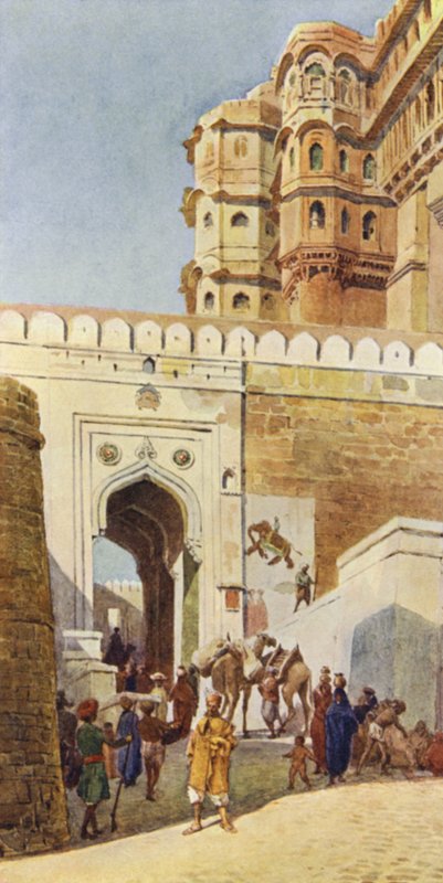 द एसेंट टू द पैलेस, जोधपुर द्वारा अलेक्जेंडर हेनरी हल्लम मरे