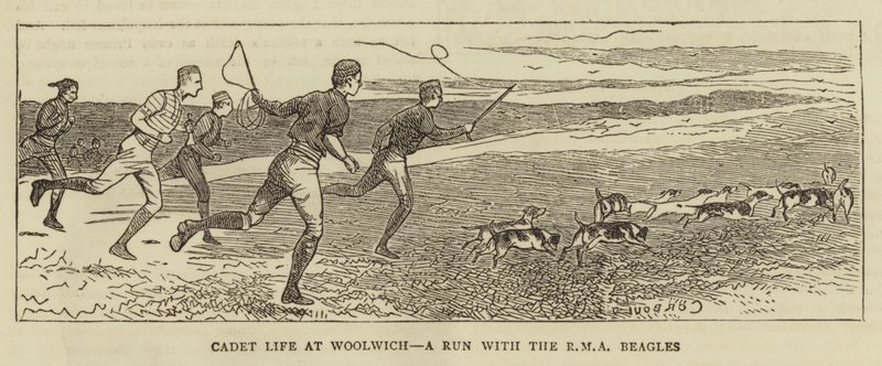 Woolwich पर कैडेट लाइफ, RMA बीगल्स के साथ एक रन द्वारा अल्फ्रेड चैंट्रे कॉर्बोल्ड
