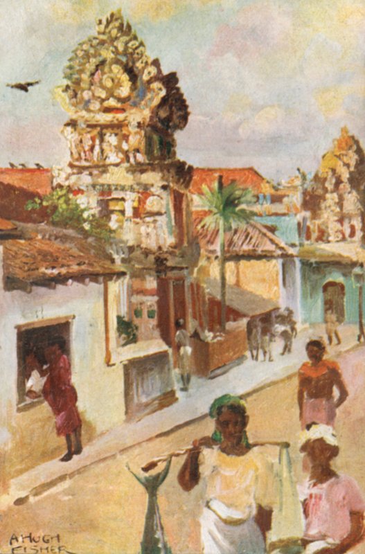 हिंदू मंदिर, कोलंबो द्वारा अल्फ्रेड ह्यूग फिशर