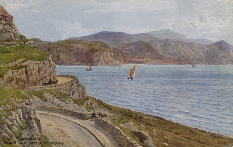 Llandudno, मरीन ड्राइव और वेल्श पर्वत द्वारा अल्फ्रेड रॉबर्ट क्विंटन