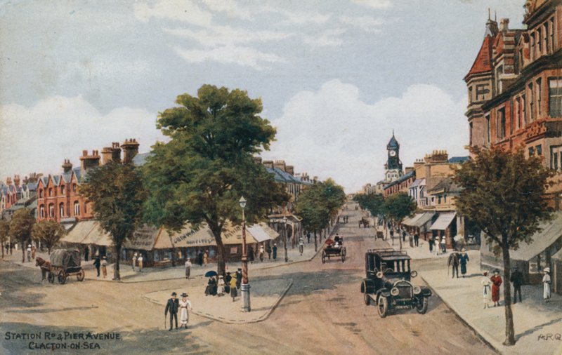स्टेशन Rd und Pier Avenue, Clacton-on-Sea द्वारा अल्फ्रेड रॉबर्ट क्विंटन