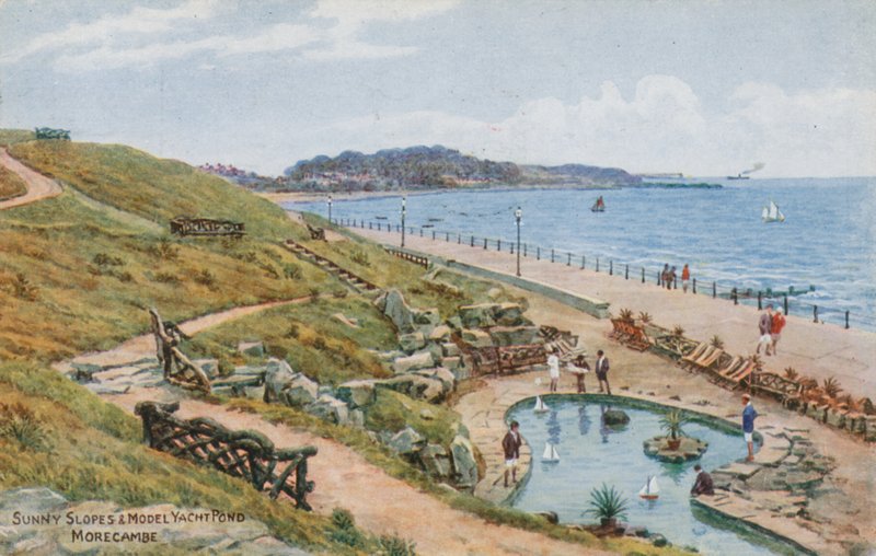 सनी ढलानों और मॉडल नौका तालाब, Morecambe द्वारा अल्फ्रेड रॉबर्ट क्विंटन