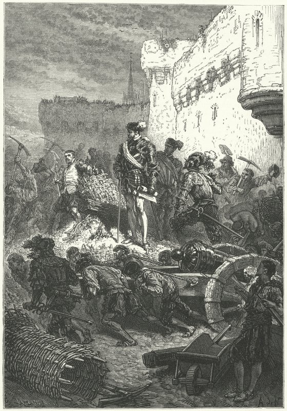 फ्रांसिस, ड्यूक ऑफ़ गुइज़ ने मेट्ज़ के बचाव के निर्माण की देखरेख की, 1552 द्वारा न्‍यूविले के बाद अल्‍फोंस मैरी डे