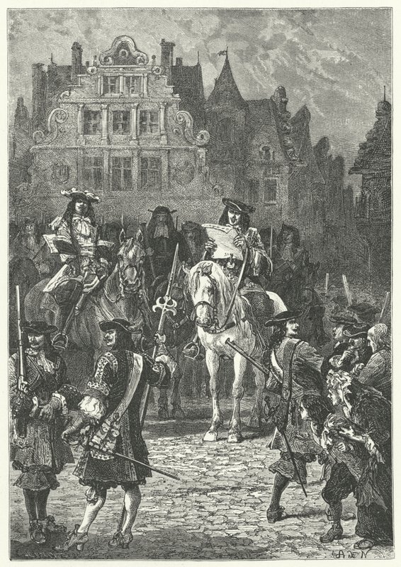 लुई XIV, 1685 द्वारा नांटेस के संपादन के निरसन की घोषणा द्वारा न्‍यूविले के बाद अल्‍फोंस मैरी डे