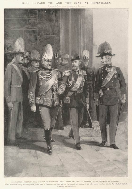 कोपेनहेगन में किंग एडवर्ड VII और Czar द्वारा अमेदी फॉरेस्टियर