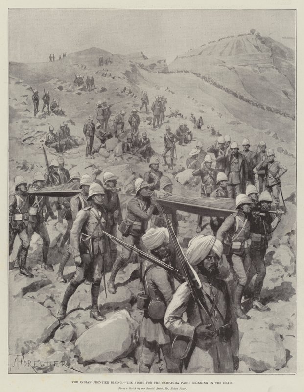 द डेड में लाकर द इंडियन फ्रंटियर राइजिंग, द फाइट फॉर द सेमपाघा पास द्वारा अमेदी फॉरेस्टियर