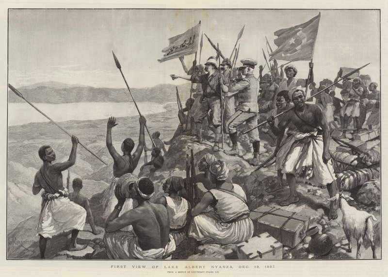 लेक अल्बर्ट न्यानजा का पहला दृश्य, 13 दिसंबर 1887 द्वारा अमेदी फॉरेस्टियर