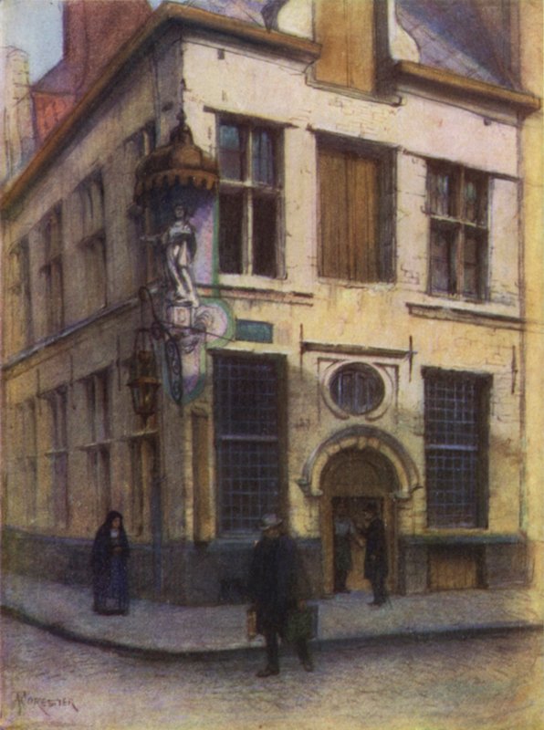 पुराने घरों में Rue de lEmpereur, एंटवर्प द्वारा Amedee Forestier के बाद