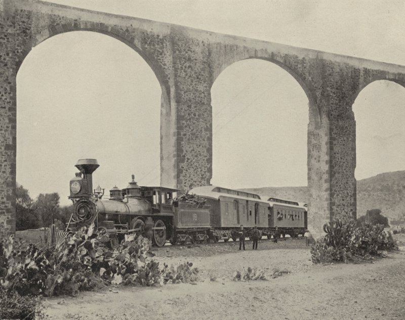 क्वेरेटारो, मेक्सिको में एक्वाडक्ट (बी/डब्ल्यू फोटो) द्वारा अमेरिकी फ़ोटोग्राफ़र (बाद में)