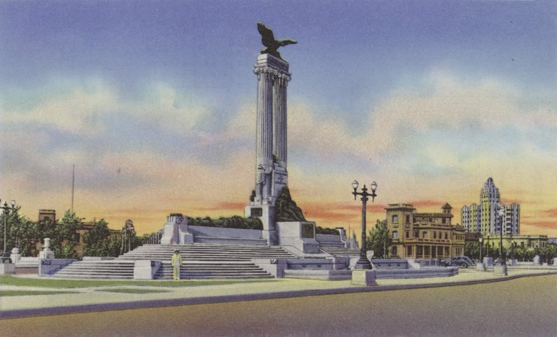 स्मारक अल मेन, मेन स्मारक (रंगीन फोटो) द्वारा अमेरिकी फोटोग्राफर