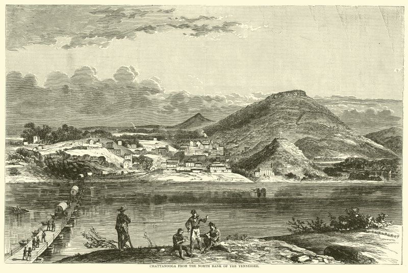 टेनेसी के उत्तरी तट से चट्टानोगा, सितंबर 1863 द्वारा अमेरिकी स्कूल