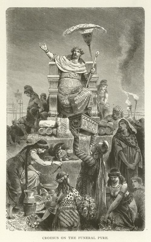 अंतिम संस्कार Pyre पर Croesus द्वारा अमेरिकी स्कूल