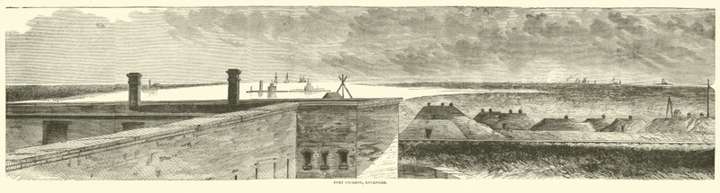 फोर्ट जैक्सन, सवाना, दिसंबर 1864 द्वारा अमेरिकी स्कूल