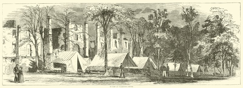 अक्टूबर 1863 में वारंटन स्प्रिंग्स के शिविर में द्वारा अमेरिकी स्कूल