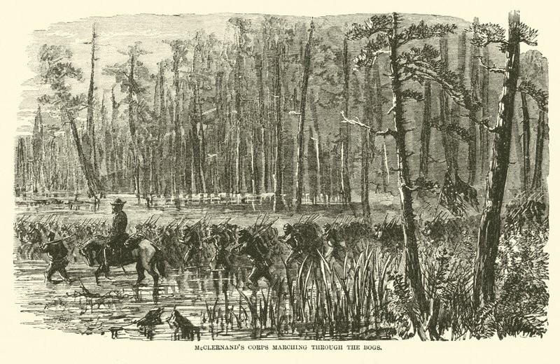 McClernands corps the bogs मार्च 1863 से मार्च कर रहे हैं द्वारा अमेरिकी स्कूल