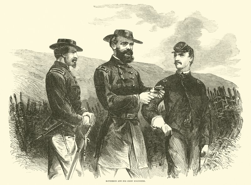मैकफरसन और उनके मुख्य इंजीनियर, मई 1863 द्वारा अमेरिकी स्कूल