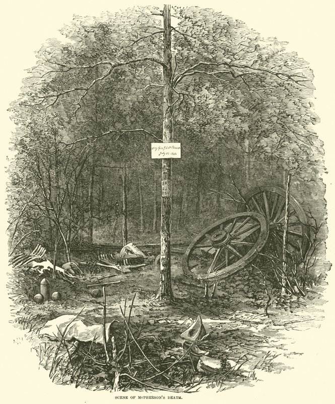 मैकफर्सन डेथ का दृश्य, जुलाई 1864 द्वारा अमेरिकी स्कूल