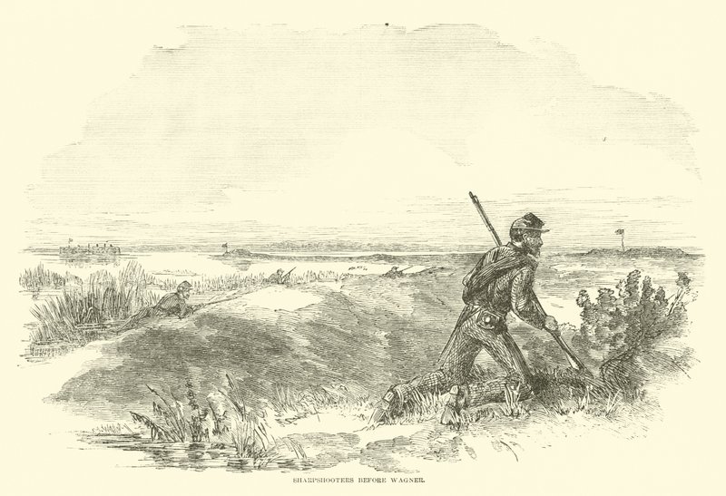 वैगनर से पहले शार्पशूटर, अगस्त 1863 द्वारा अमेरिकी स्कूल
