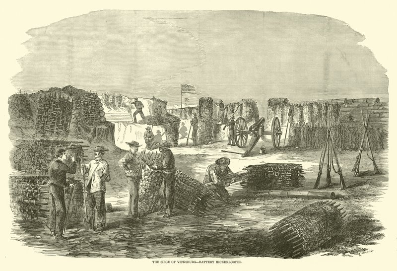 विक्सबर्ग की घेराबंदी, बैटरी हिकेनलॉपर, जून 1863 द्वारा अमेरिकी स्कूल