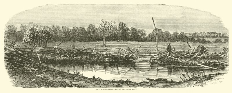 गेहूं का खेत जहां रेनॉल्ड्स गिर गया, जुलाई 1863 द्वारा अमेरिकी स्कूल