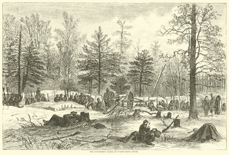 मई 1864, वड्सवर्थ की मौत का दृश्य, जंगल द्वारा अमेरिकी स्कूल