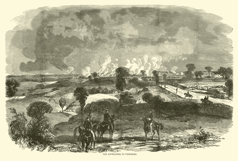 विक्सबर्ग के लिए दृष्टिकोण, मई 1863 द्वारा अमेरिकी स्कूल