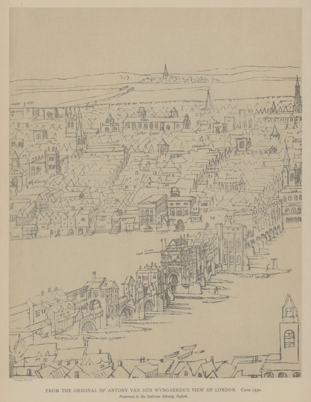 लंदन का दृश्य, c1550 द्वारा एंथोनीस वैन डेन Wyngaerde