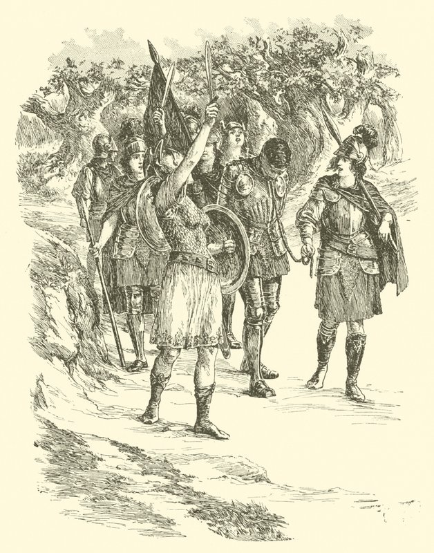 द एडवेंचर्स ऑफ सर आर्टेगाल, क्वीन ऑफ द अमेजन्स (उत्कीर्णन) द्वारा आर्थर जॉर्ज वॉकर