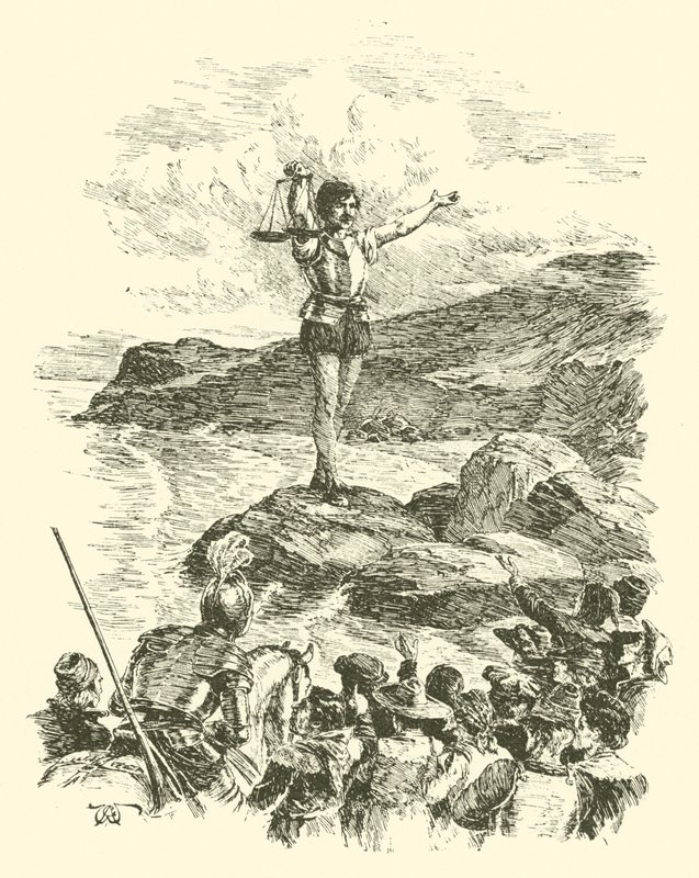 द एडवेंचर्स ऑफ़ सर आर्टेगाल, द जाइंट विद द स्केल्स (उत्कीर्णन) द्वारा आर्थर जॉर्ज वॉकर