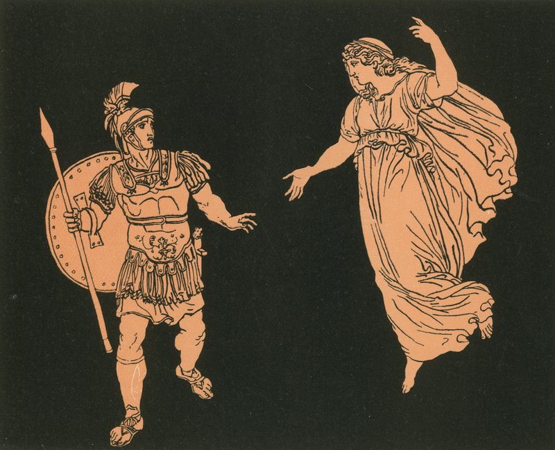 Aeneas और Creusa की छाया द्वारा बार्टोलोमो पिनेली
